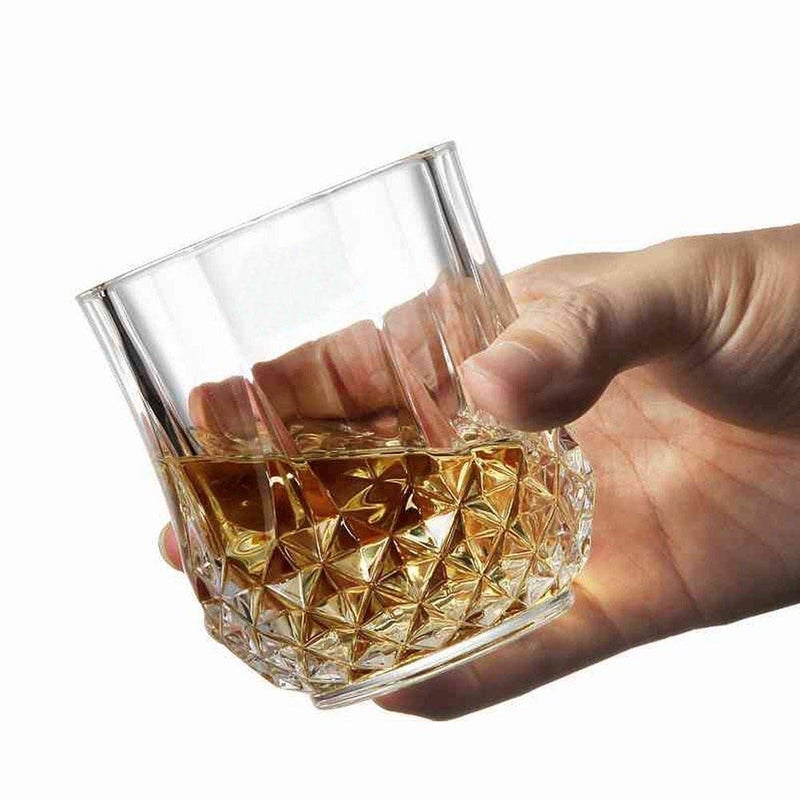VILON Italian Premium Old Fashioned Crystal Whiskey Glass Set 6 320 ML Transparent Newyork Whiskey 300ML - Image 5