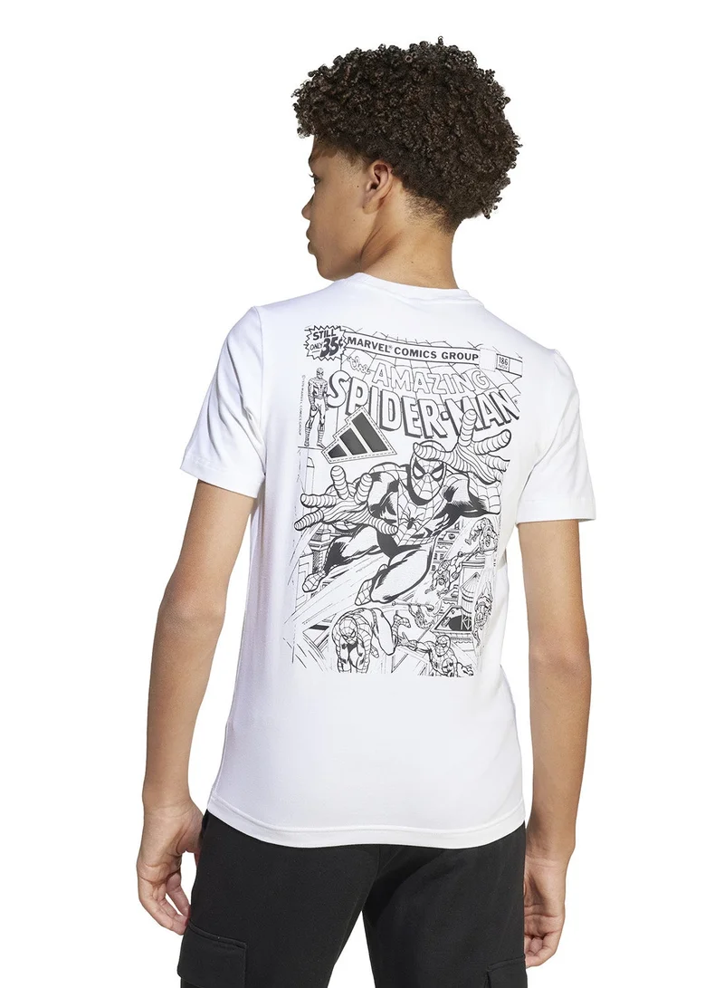 Adidas Youth Marvel Spider Man Graphic T-Shirt