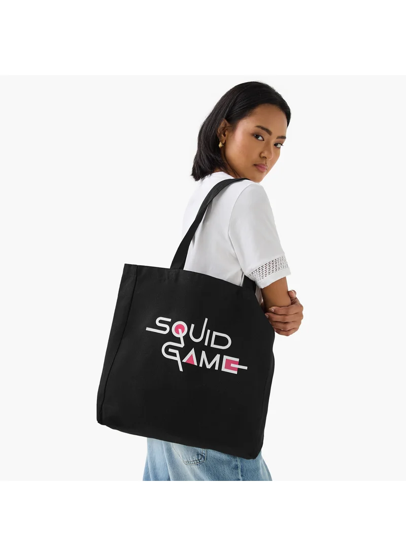 اس بي كاركترز Squid Game Print Shopper Bag with Double Handles