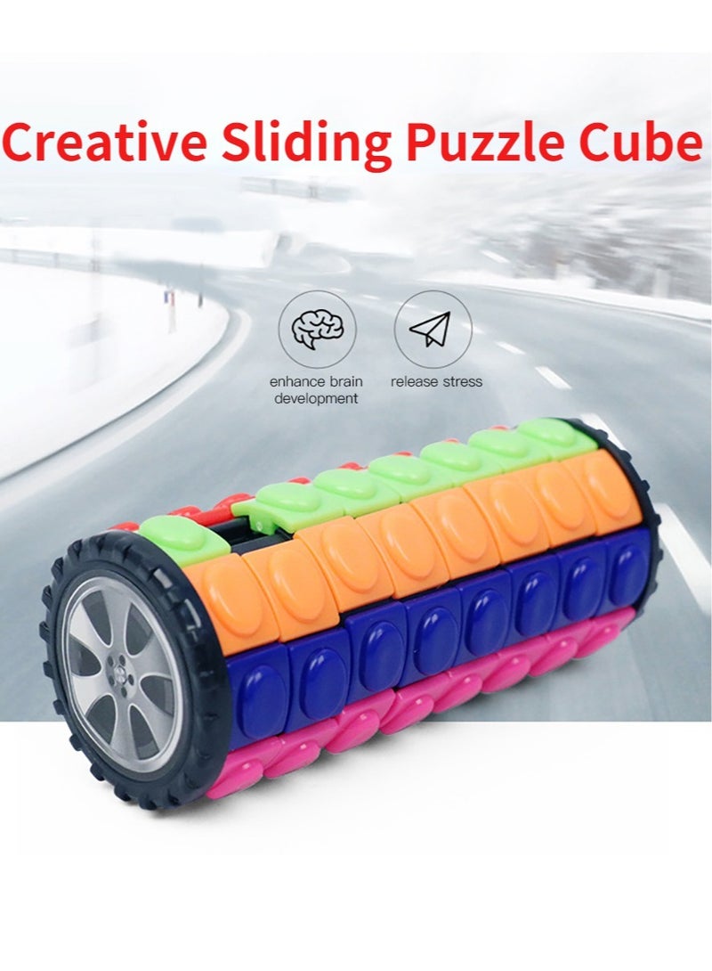 AROAQ Cylinder Puzzle Toy, Creative 3D Rotating Slid Cube Puzzle, Lightweight And Portable Stress Relief Magic Cube Toy, Decompression DIY Rotate And Slide Toy For Kids, (1pc, 7 Layers) - Image 4
