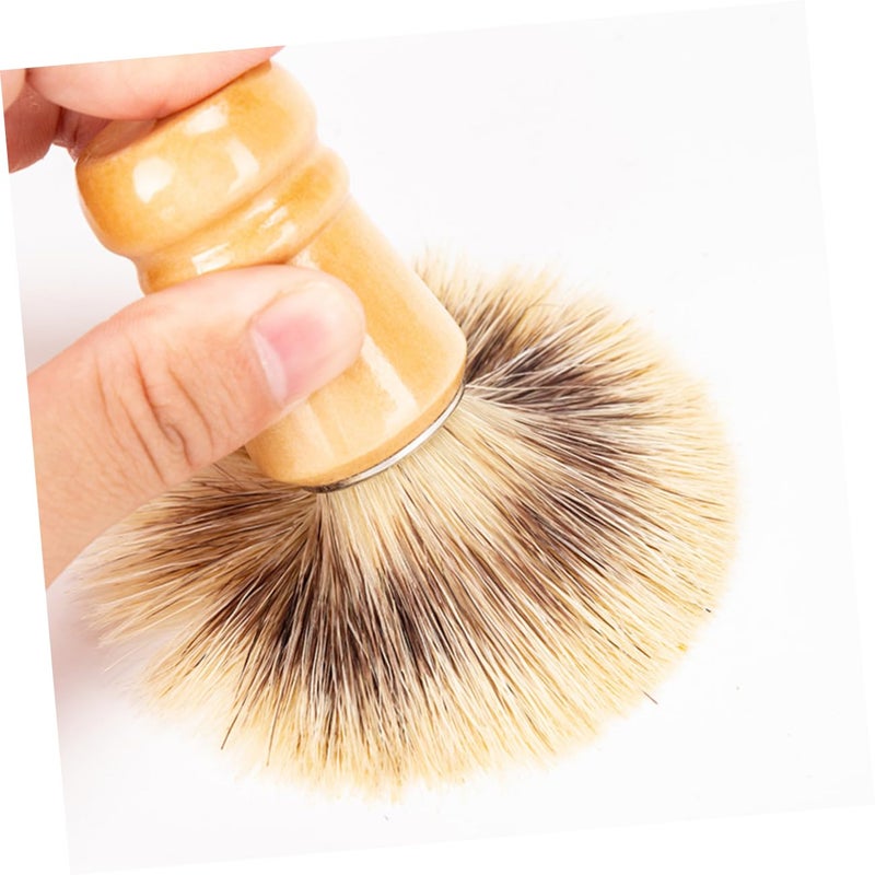 قطعتان فرشاة لحية من شعر الخنزير للرجال، مقبض حلاقة سهل التغليف، إكسسوار صالون - Image 5