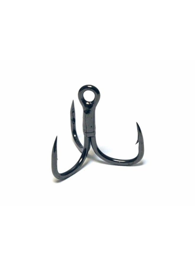wLure Fishing Hooks Treble Hooks for Hook Upgrade Cutting Blade 4X Strong Short Shank Black Nickle 6 - Image 1