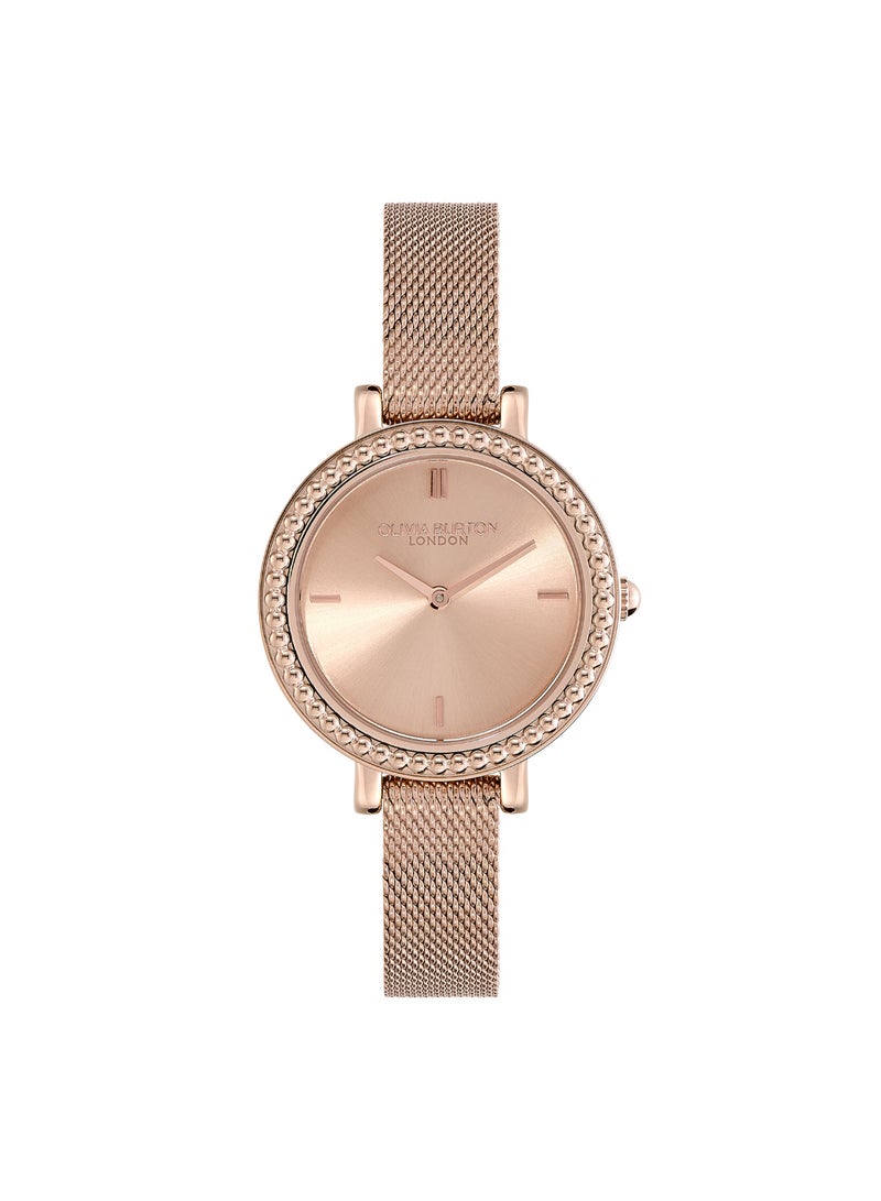 OLIVIA BURTON ROUND ANALOG WOMEN'S LIGHT CARNATION GOLD CASE WATCH - 24000162 - Image 1