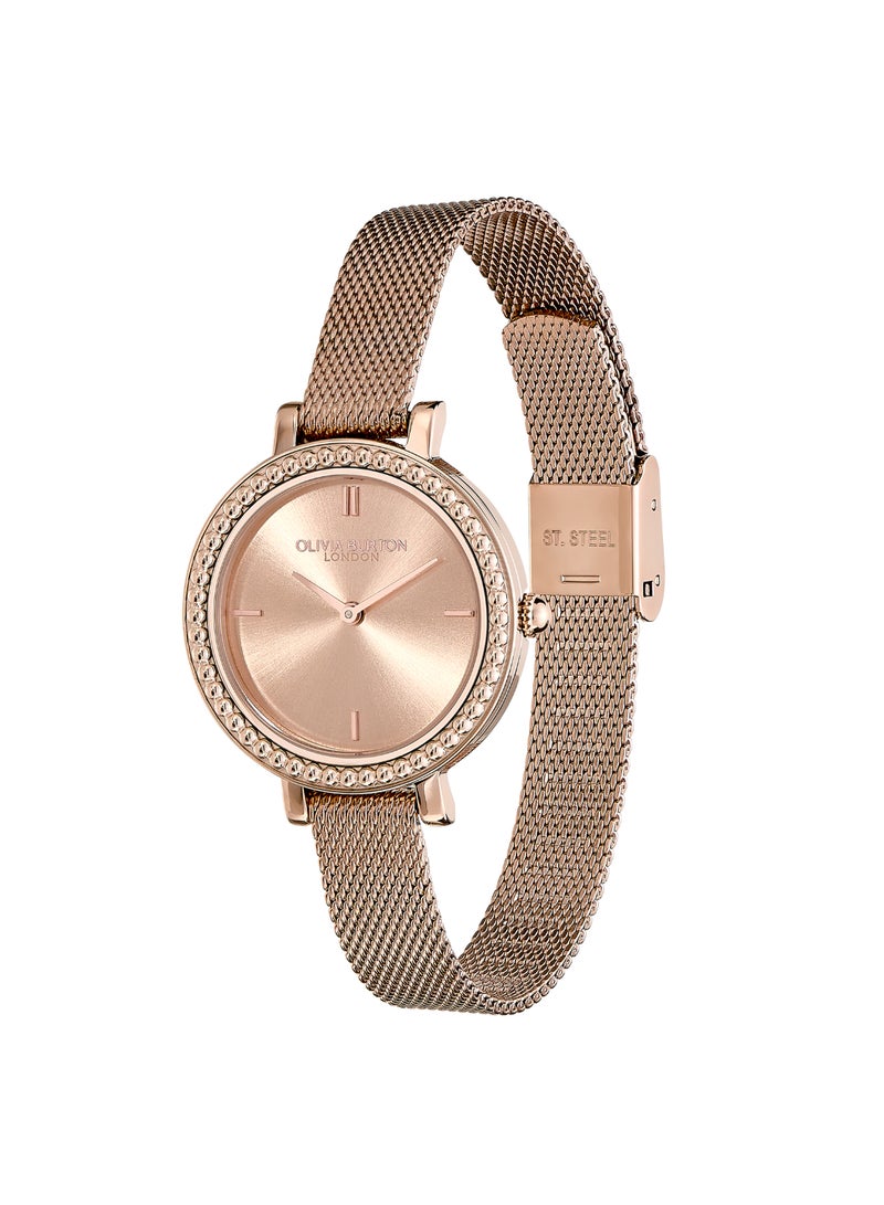OLIVIA BURTON ROUND ANALOG WOMEN'S LIGHT CARNATION GOLD CASE WATCH - 24000162 - Image 2