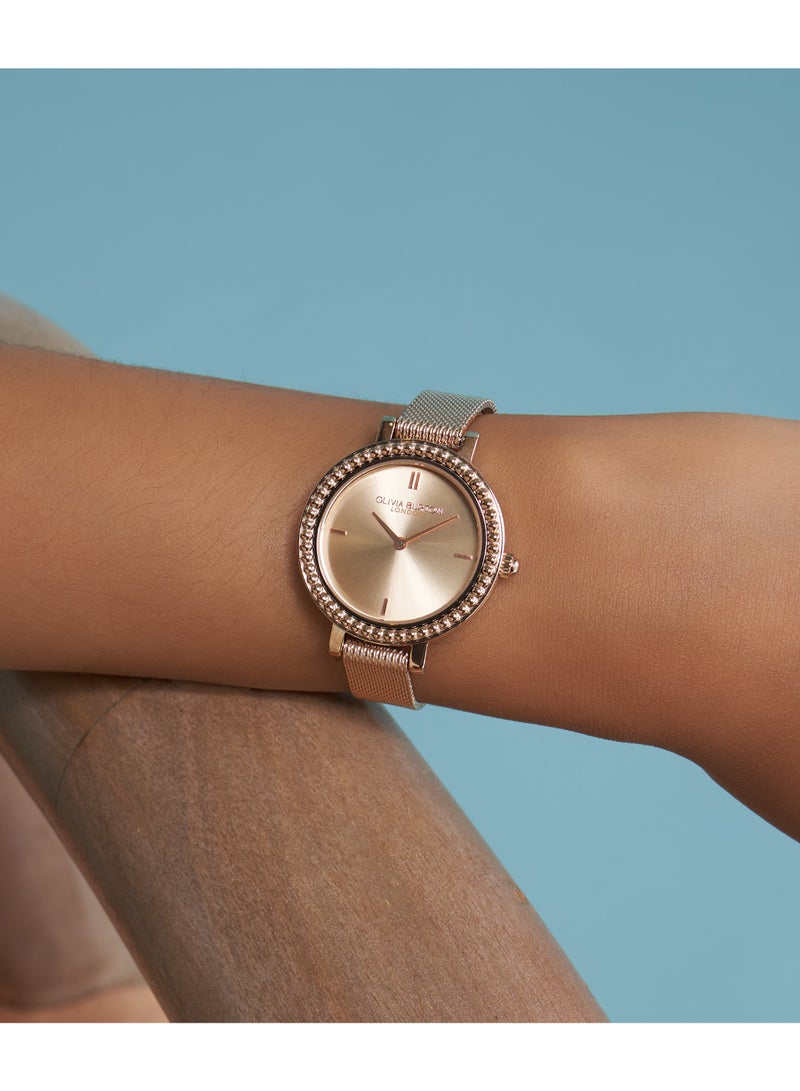 OLIVIA BURTON ROUND ANALOG WOMEN'S LIGHT CARNATION GOLD CASE WATCH - 24000162 - Image 3