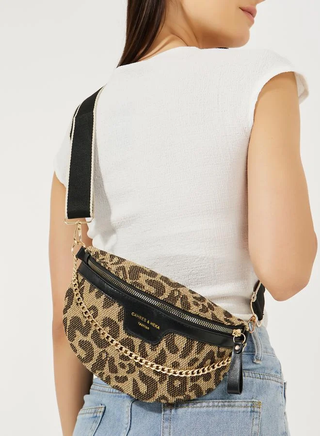 Styli Animal Print Crossbody Bag