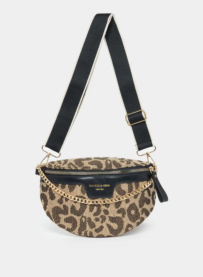 Styli Animal Print Crossbody Bag