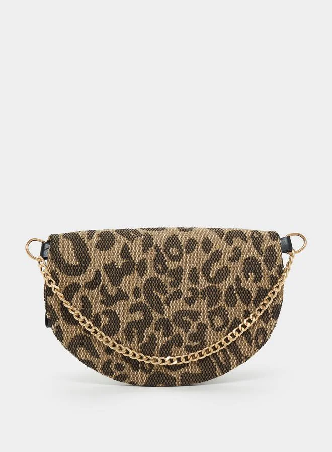 Styli Animal Print Crossbody Bag