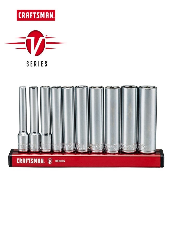 كرافتس مان طقم مقابس CRAFTSMAN V-SERIES، عميق مم، محرك 1/4 بوصة، 10 قطع (CMMT17515V) - Image 2