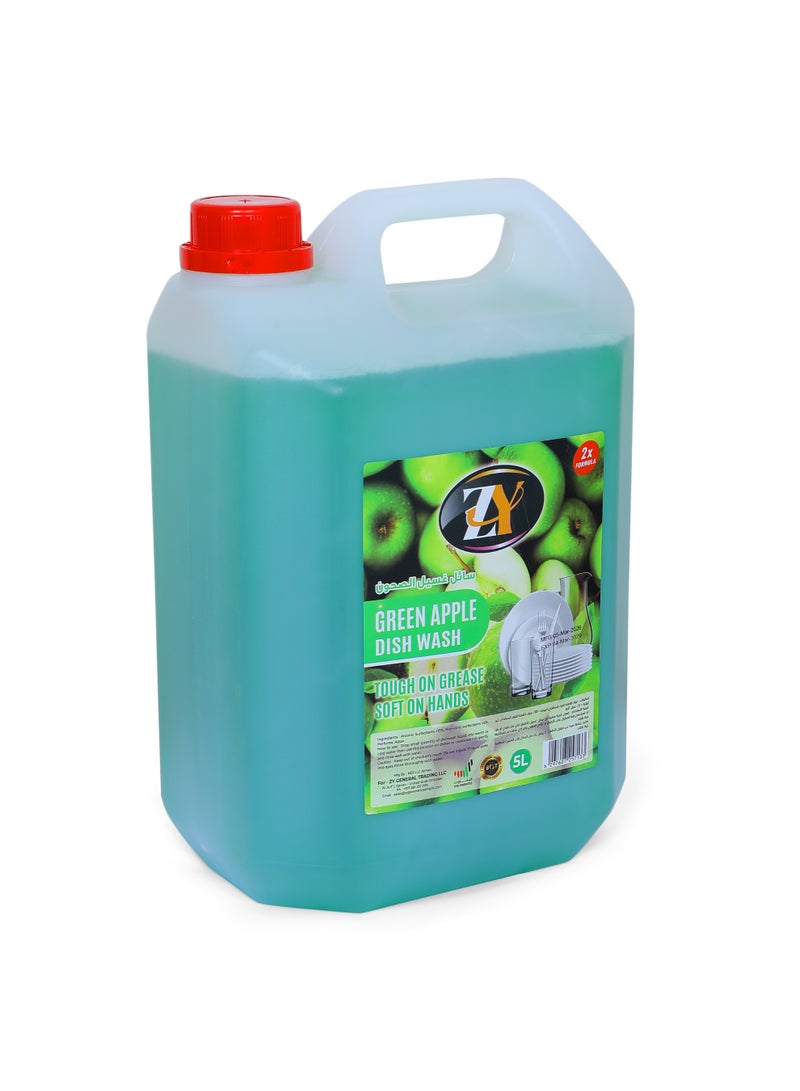 ZY Green Apple Dishwash 5L - Image 1