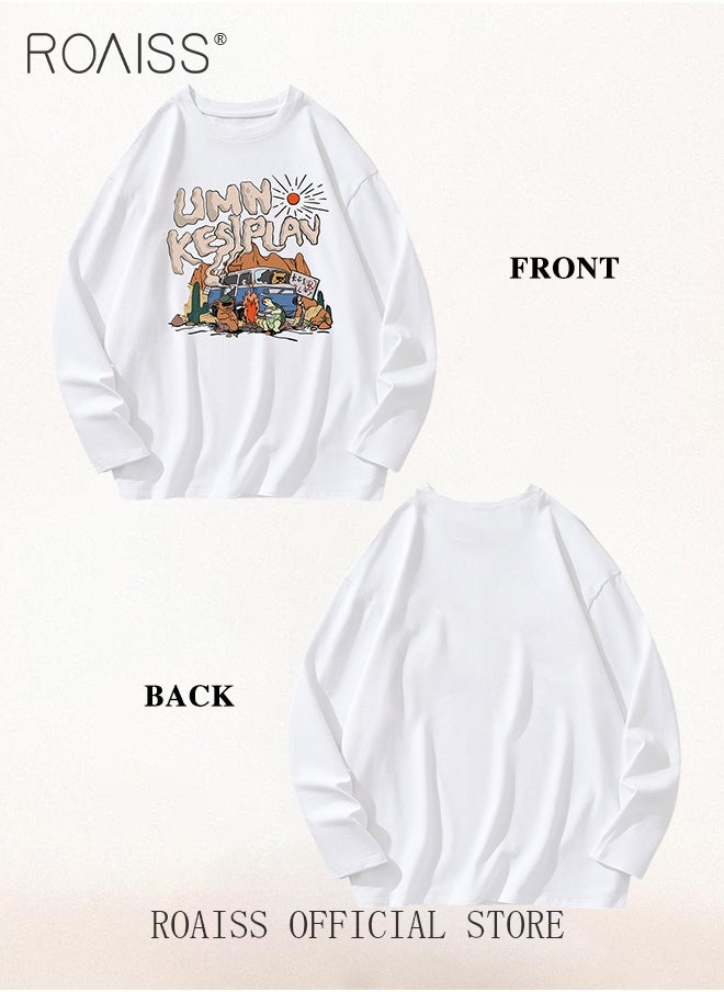 Vintage Cartoon Bus Sweatshirt Long-Sleeve Crew Neck Cartoon Print Sweatshirt - pzsku/Z52E344D36B0C9E45DBACZ/45/_/1721462486/6d10a5b9-a0d2-4472-ab6c-81965cc19c7a