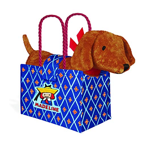 YOTTOY Madeline Collection Genevieve The Dog Soft Stuffed Animal Plush Toy in Madeline Tote Bag - Image 1