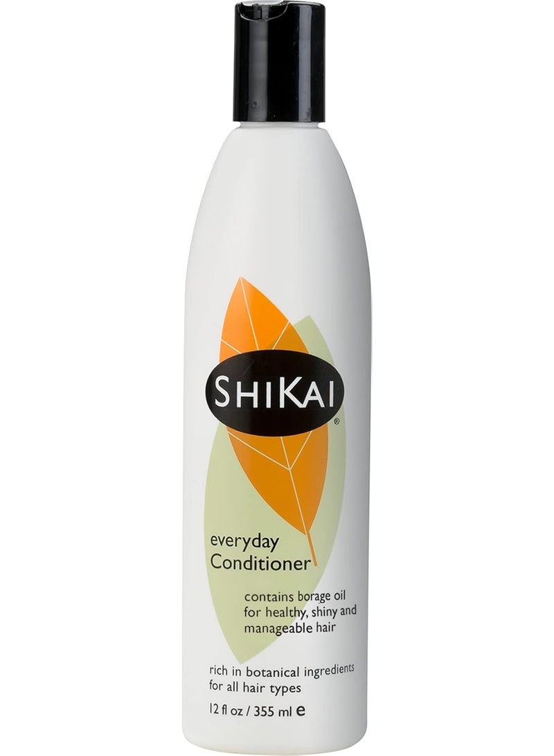 ShiKai Everyday Hydrating Conditioner (Unscented, 12oz) | With Borage & Jojoba Oil | Promotes Healthy Scalp | Nourish & Shine | Vegan