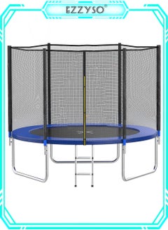 6.7FT Trampoline with Safety Enclosure Net，Outdoor Trampoline with Basketball Hoop, Heavy Duty Jumping Mat and Spring Cover Padding for Kids and Adults, Storage Bag and Ladder