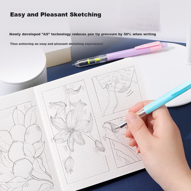 JD Jing Zao PILOT Mechanical Pencil for Primary School Students And Kindergarten Children, Beginner Stationery Sketching Pencil HFMA-50R Original Import 0.5mm Pink Barrel - Image 5