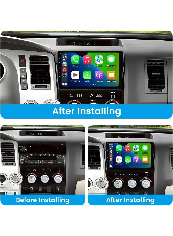 Vierex Fit Toyota Tundra Car Stereo Android Screen Toyota Tundra 2007-2013 Sequoia 2008-2018 With Apple Carplay Android Auto Wireless WiFi DSP AHD Camera Included (4+32GB 360D Cameras) - Image 2