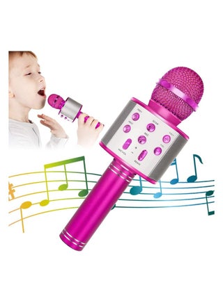 AWH Wireless Bluetooth Karaoke Microphone for Kids, 5-in-1 Portable Handheld Karaoke Mic Speaker Player Recorder with Adjustable Remix FM Radio for Kids Girls Boys Teens Birthday - pzsku/Z52E390A47B1C6E7E9F2DZ/45/_/1694013035/7094f5bc-adab-4b2f-91a2-25b62aa2d122
