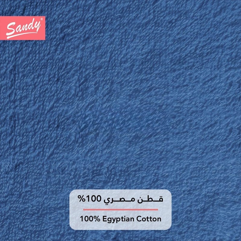 Premium Hotel Quality Bath Towel 100% Cotton Made in Egypt, Soft Quick Drying and Highly Absorbent (70x140 cm) - Blue - Image 5