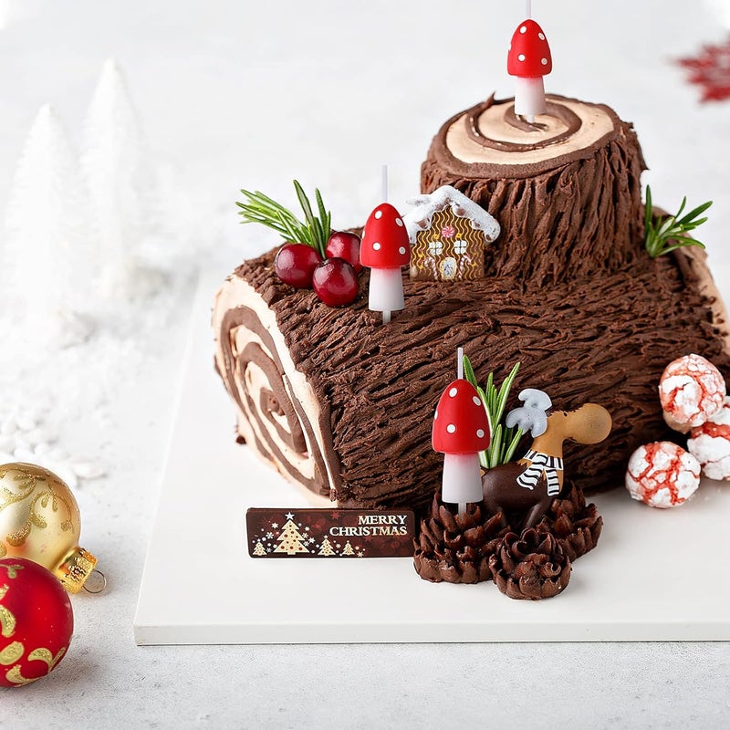 Tondiamo 3 Pcs Mushroom Candles Mushroom Birthday Cake Topper Forest Candles Woodland Cupcake Topper Fairy Cupcake Decorations for Party Favor - Image 3