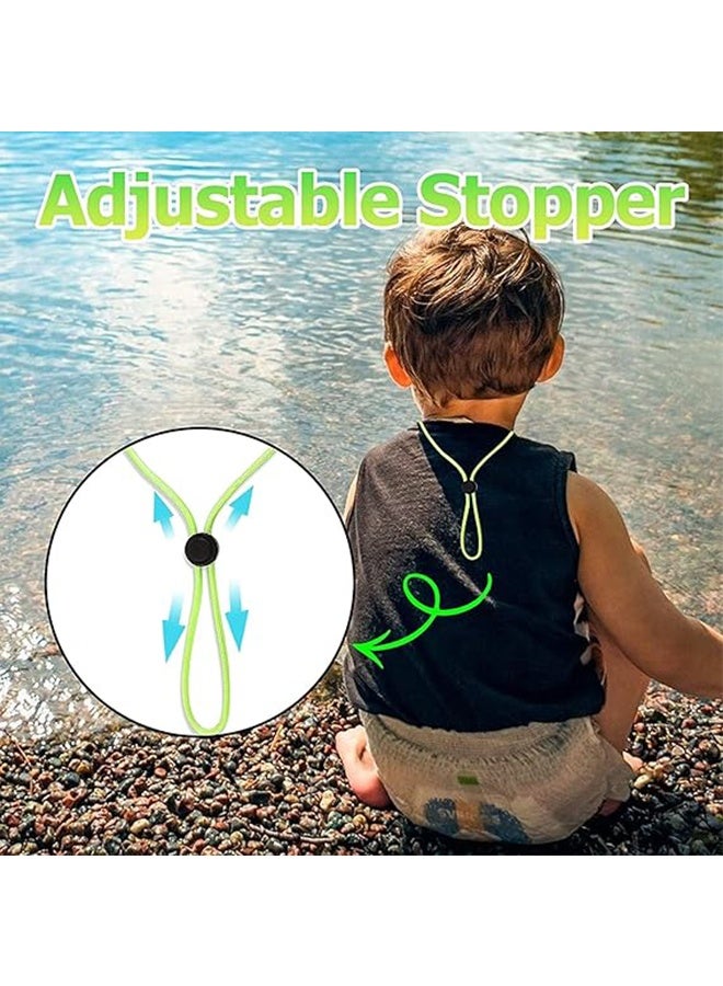Ocean AirTag Necklace Kids, 2 Pack Holder for Apple Air Tag Toddler Silicone Hidden Case Convenient Than Wristband Bracelet Child AirTags Holder for Boys (Green and Blue)  - Image 3