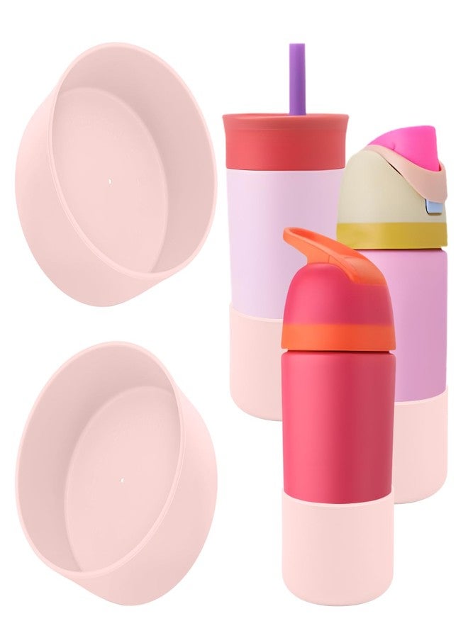 BKBY 2Pcs Protective Silicone Boot Compatible with Owala Kids 16oz/14oz Water Bottle & 12oz Tumbler, Kids-Friendly Anti Slip & Anti Scratches Bottom Sleeve Bumper Cover Protector - Image 1