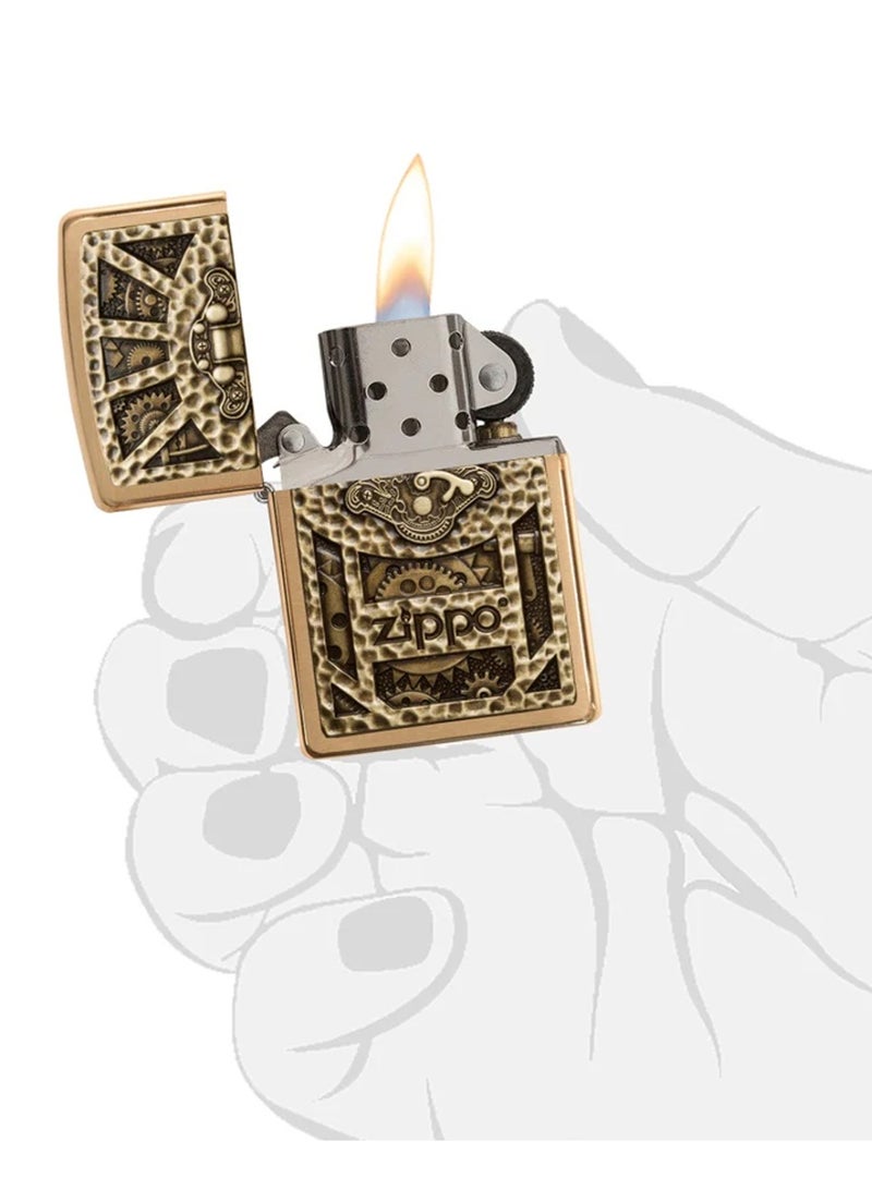 Zippo Gear Design Steampunk Brushed Brass 29103 - Image 4