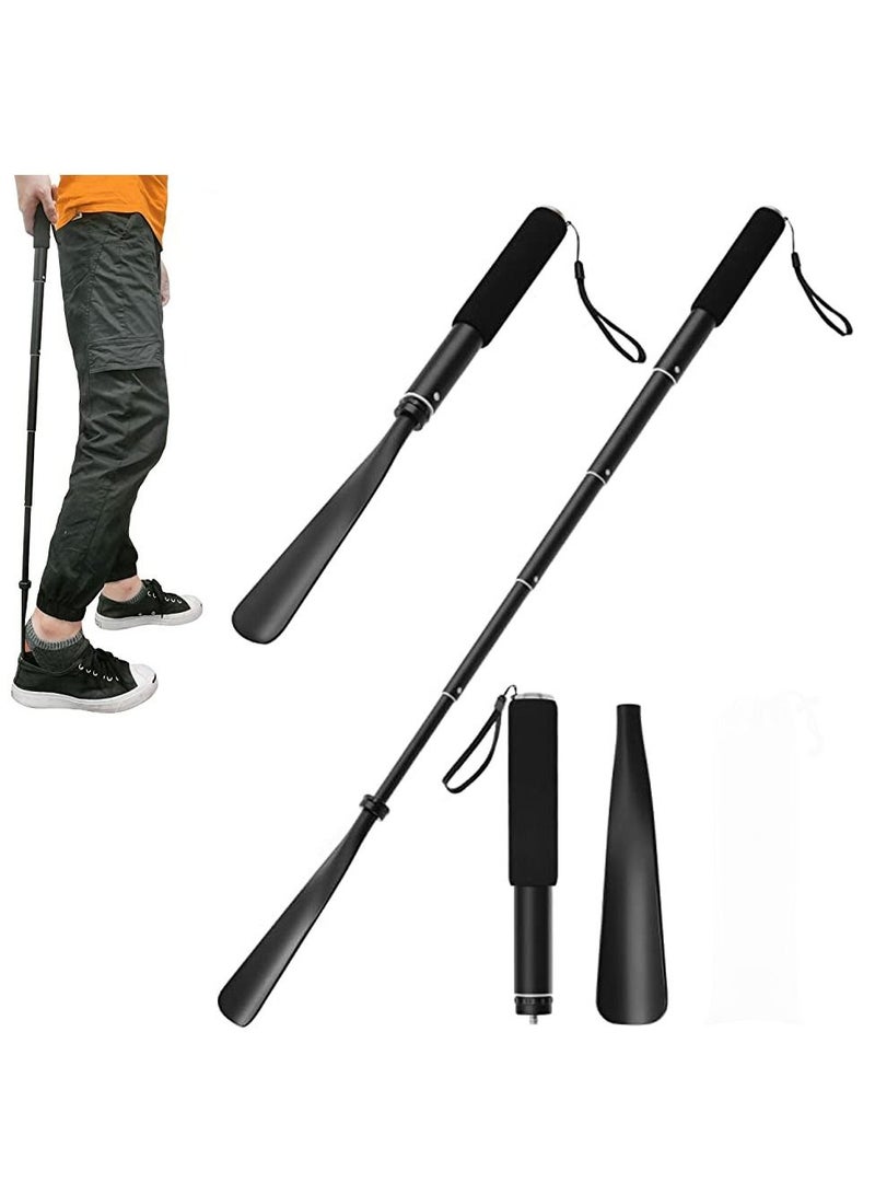 Shoehorn ShoeHorn Long Handle Telescopic Metal Shoe Horn Adjustable Length Aluminum Alloy Portable Long Handled Shoe Horn Shoe Horn Long Handle for Seniors Men Women Kids