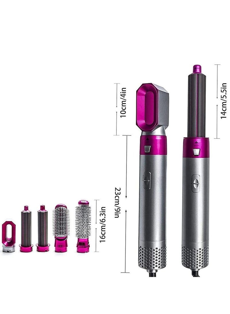 ELTRAZONE 5 in 1 Hair Dryer Brush Set，Detachable Straightening Brush Curler, Negative Ion Auto Suction Curler, Replaceable Hot Hair Brush Head Women Styling Gift - Image 2