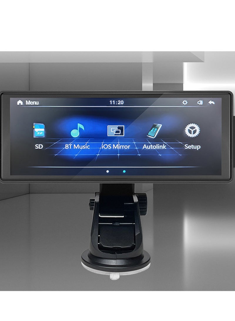 فورتي شاشة سيارة متوافقة مع Apple CarPlay وAndroid Auto اللاسلكية بشاشة تعمل باللمس عالية الدقة مقاس 10.26 بوصة ومشغل MP5 ستيريو بلوتوث وأجهزة استقبال راديو السيارة وراديو FM ونظام ملاحة GPS والتحكم الصوتي والمكالمات. التوصيل والتشغيل (بما في ذلك اللغة العربية)  - Image 2