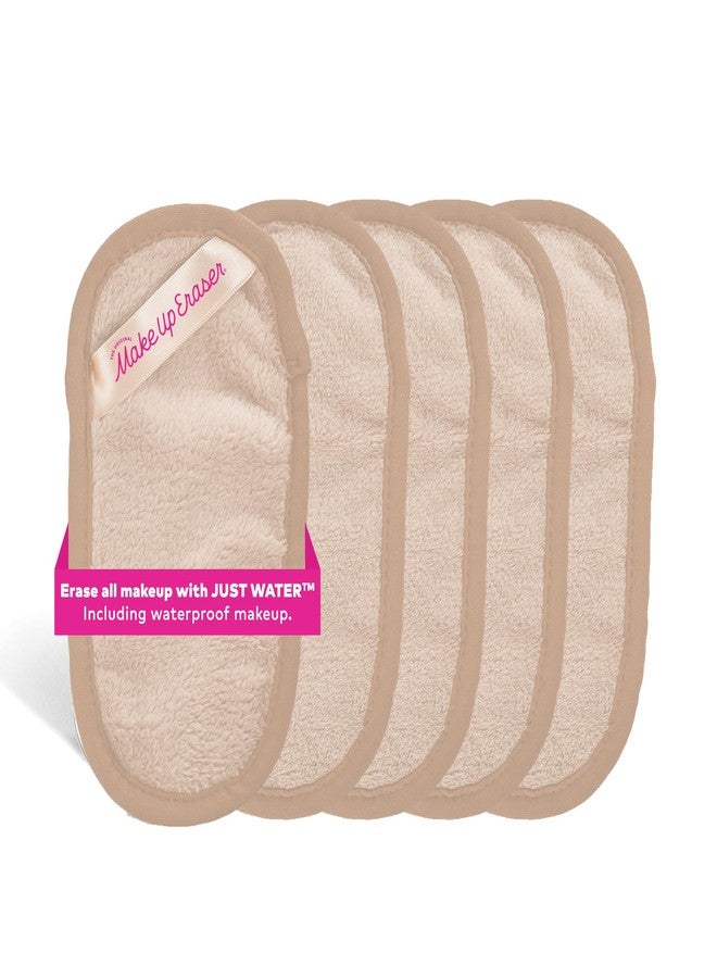 Makeup Eraser المزيل الأصلي للمكياج ميني برو 5-pack، امسح كل المكياج بالماء فقط، بما في ذلك الماسكارا المقاومة للماء، كحل العين، الأساس، أحمر الشفاه، واقي الشمس والمزيد! كريمة حلوة، 5 قطع. - Image 2