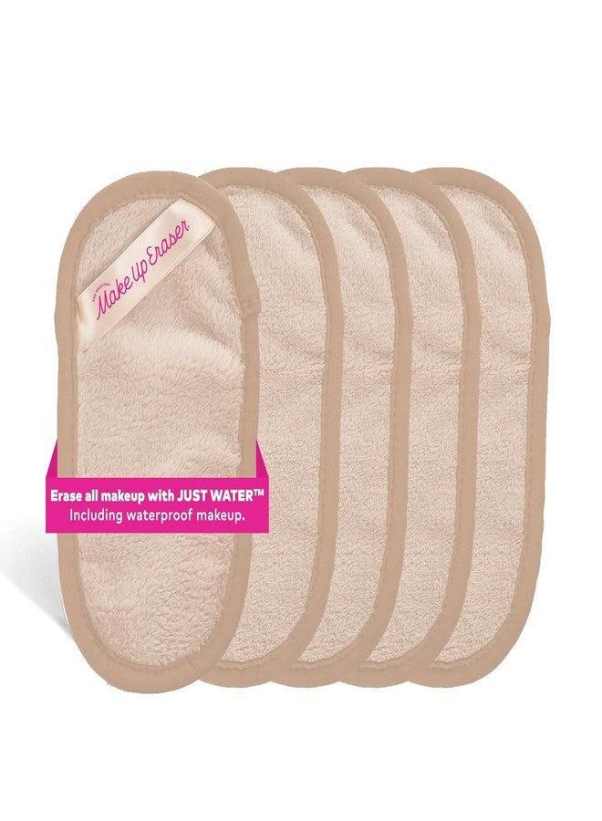 Makeup Eraser المزيل الأصلي للمكياج ميني برو 5-pack، امسح كل المكياج بالماء فقط، بما في ذلك الماسكارا المقاومة للماء، كحل العين، الأساس، أحمر الشفاه، واقي الشمس والمزيد! كريمة حلوة، 5 قطع. - Image 1