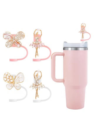 10mm wide ballet-themed straw cap suitable for 40OX model cups, exquisite jump** child dust plug ornament, pearl butterfly straw cover accessory, perfectly combining elegance and practicality to create a stylish drinking experience. - pzsku/Z52E41D147B8AF2BFC358Z/45/_/1733923813/5b46cf0f-b2d3-455e-9bbe-cb9714587efc