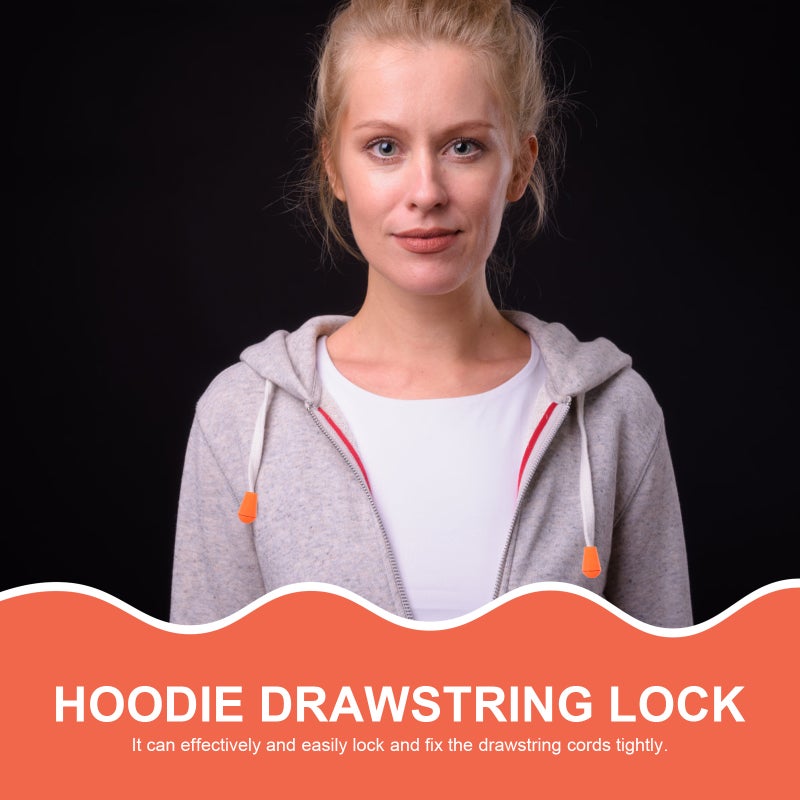 200 Pcs Lock Cord Buckle Rope Ends Hanging Drawstring Rope Locks for Hoodie - Image 4