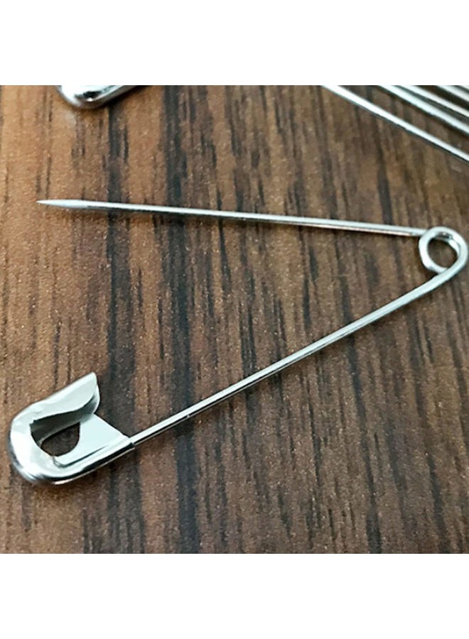 iRIIRIO Large Safety Pins 55mm/2.2inch, Heavy Duty Safety Pins 200pcs, Stainless Steel Safety Pins Bulk Metal Silver Sewing Pins Perfect for Sewing Quilting Cloth Curtain Bedsheet Sofa Laundry. - Image 3