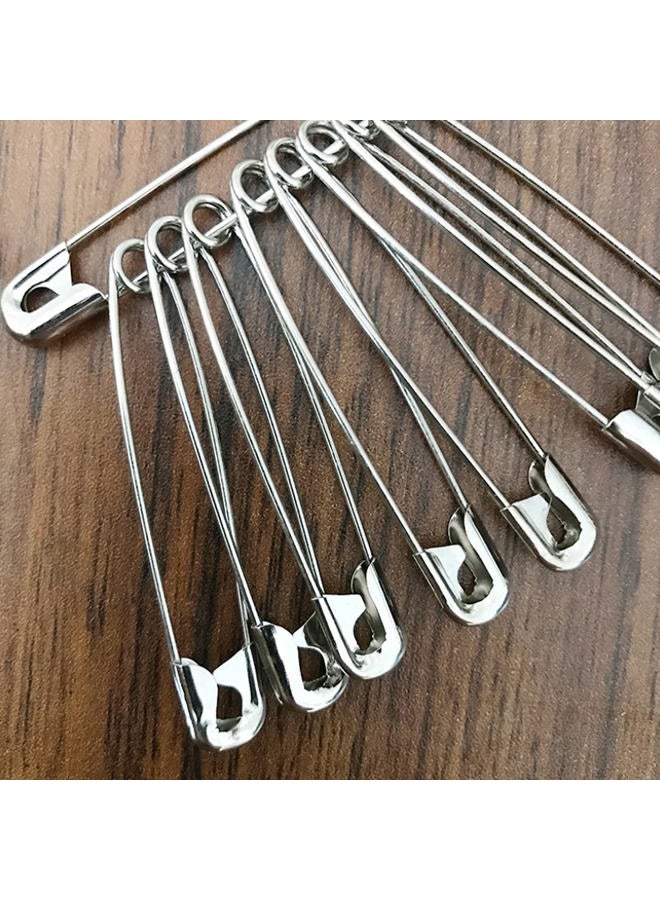 iRIIRIO Large Safety Pins 55mm/2.2inch, Heavy Duty Safety Pins 200pcs, Stainless Steel Safety Pins Bulk Metal Silver Sewing Pins Perfect for Sewing Quilting Cloth Curtain Bedsheet Sofa Laundry. - Image 4