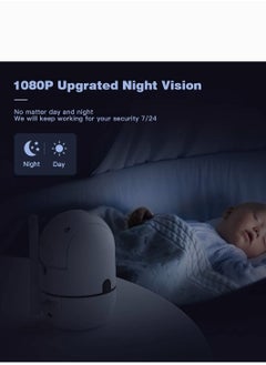 YUNSYE Indoor Security Camera 1080P Wifi Camera Baby Monitor with Cloud Storage, Motion Detection, Automatic tracking，Two-Way Audio, IR Night Vision  - Image 5