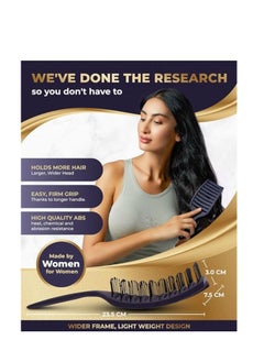 Signature Duo: 2-Pack Professional Curved Vented Hair Detangler Brush | Hair Brush for Fast Drying | Wide Frame Detangling Brush for Wet, Dry, Curly Thick Coiley or Straight Hair - pzsku/Z52E4419EF2066DE35EBFZ/45/_/1705932885/445bca13-efc4-4853-9e8c-d7bdc5bb102e