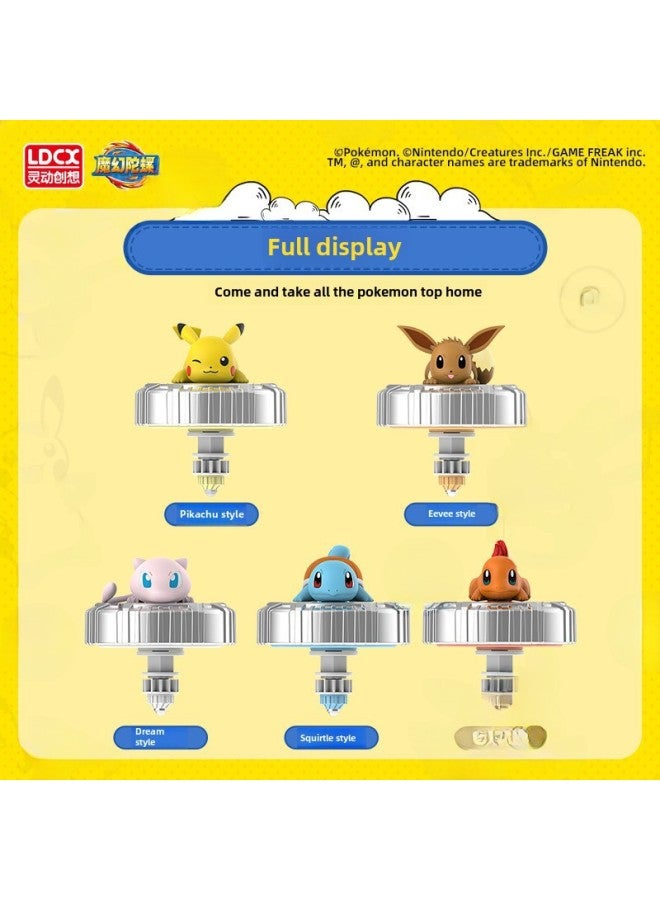 Magic Gyro Pokemon Pikachu Ib Spin Wardo Pokemon Elf Ball Children's Boys Toy-Color:Pikachu (1 Gyro +1 Elf Ball Launcher + Doll) - Image 3