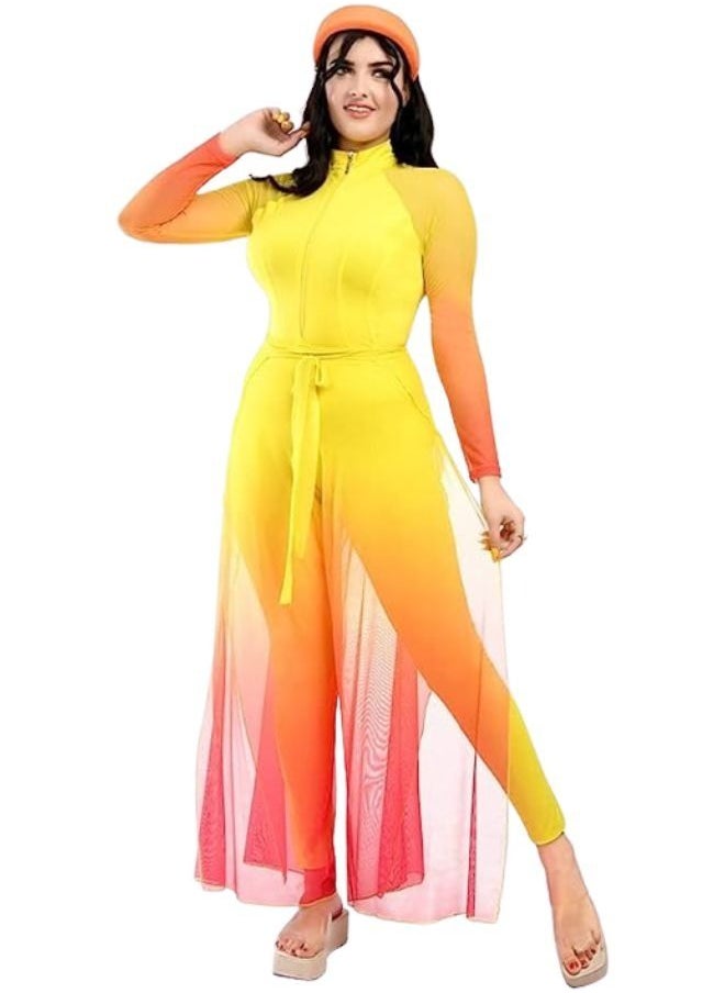 Generic - Burkini swimsuit waterproof, 3 pieces, jumpsuit + tulle pocket + bonnet - Image 1