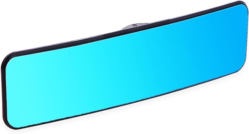 SkycropHD Anti Glare Rear View Mirror for Car, Clip on Wide Angle Panoramic Rearview Mirror Eliminate Blind Spots – Convex, Blue - Image 1
