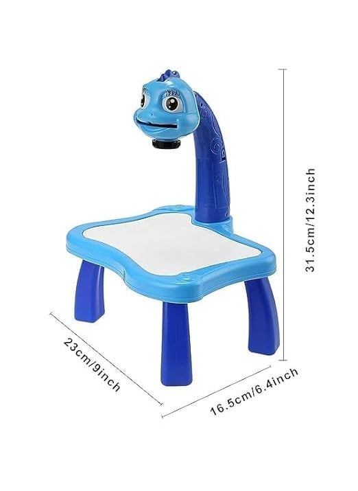 D J ENTERPRISE D J ENTERPRISE Frozen Theme 3 in 1 Kids Painting Drawing Activity Kit Table Projector Table 24 Key Blue  - Image 2