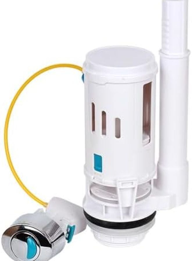 Dual Flush Valve Replacement Kit Adjustable Overflow Chrome Finish 0.5 2 Inch - Image 1
