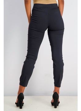 Tchibo Women Ankle Length Stretch Pants, Black  - Image 3