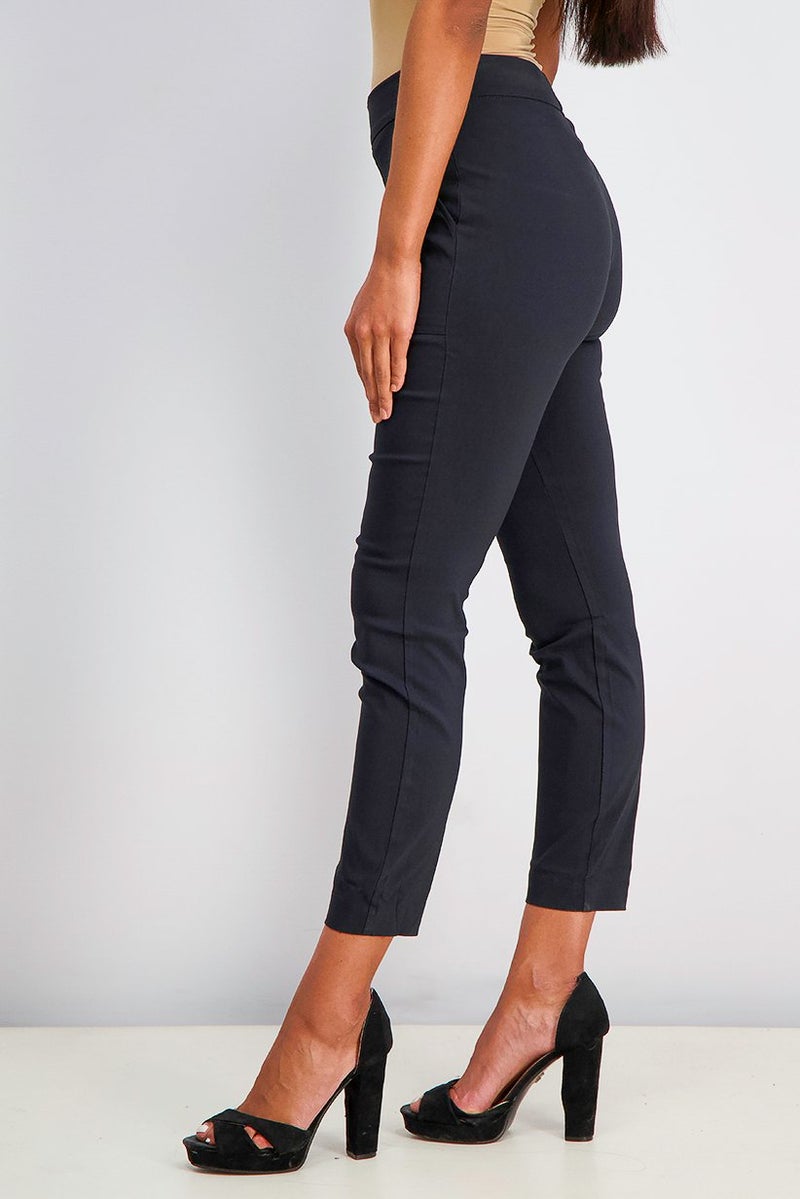 Tchibo سروال نسائي بطول الكاحل قابل للتمدد، أسود - Image 2