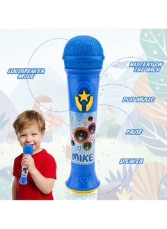 Generic Microphone for Boys, Karaoke Wireless Microphone for Kids Boys' Bluetooth Microphone Party Music Toy Handheld Musical Toy for Age 5-10 Boys (Blue)  - Image 3