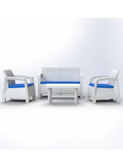 3MPlast 3MPlast Havana Sofa 4-Seater Set, Rattan Modern Outdoor Furniture, with Water Proof Cushion & Coffee table  - Image 2