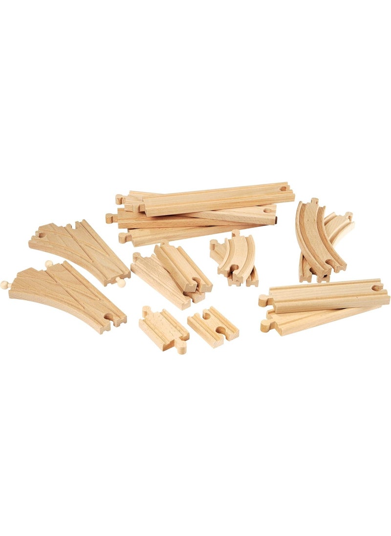 Brio BRIO World Expansion Pack Intermediate - Works with All BRIO Train Sets - FSC-certified 16-Piece Wooden Train Tracks with Switches - Grow Existing Systems and Create Railway Empires - Kids Ages 3 & Up  - Image 2