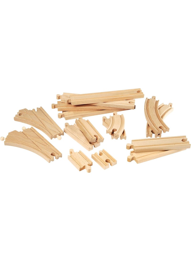 BRIO World Expansion Pack Intermediate - Works with All BRIO Train Sets - FSC-certified 16-Piece Wooden Train Tracks with Switches - Grow Existing Systems and Create Railway Empires - Kids Ages 3 & Up - Image 2