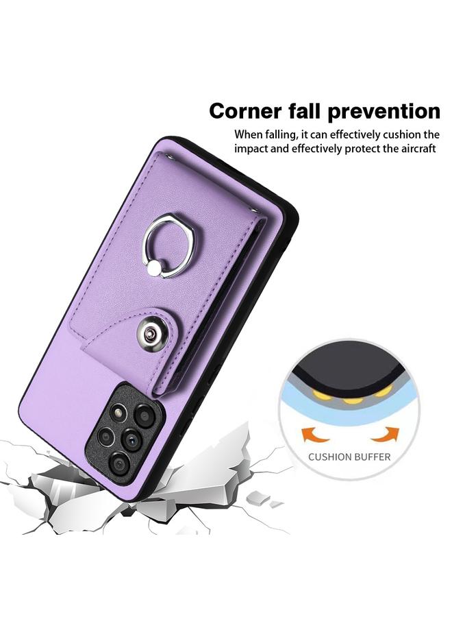 اس-توب جراب لهاتف Samsung Galaxy A53 5G مع حامل بطاقات وحلقة من البولي يوريثان - Image 5