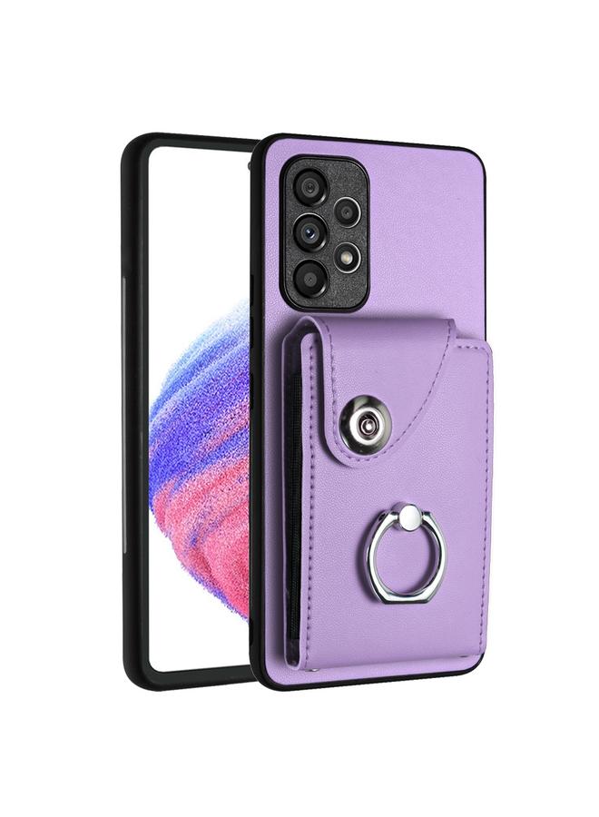 اس-توب جراب لهاتف Samsung Galaxy A53 5G مع حامل بطاقات وحلقة من البولي يوريثان - Image 1